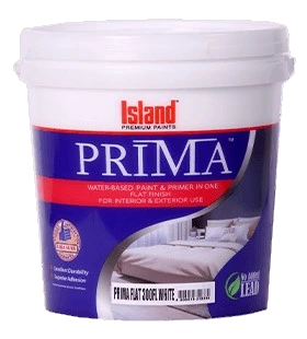 island prima flat white - matte finish paint