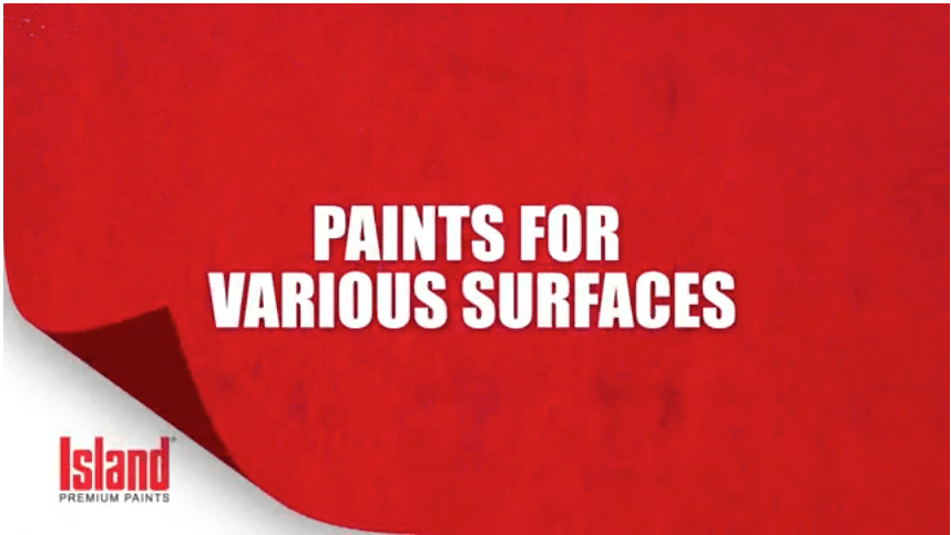 various surfaces and projects for paint