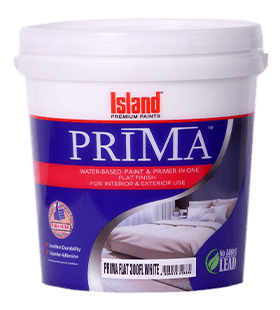 island prima flat white - matte finish paint