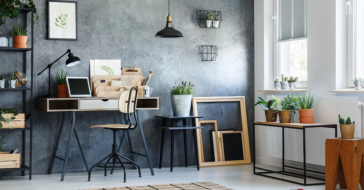 modern industrial paint colors for home office