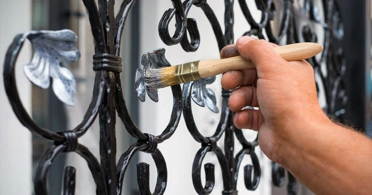 painting metal with white enamel